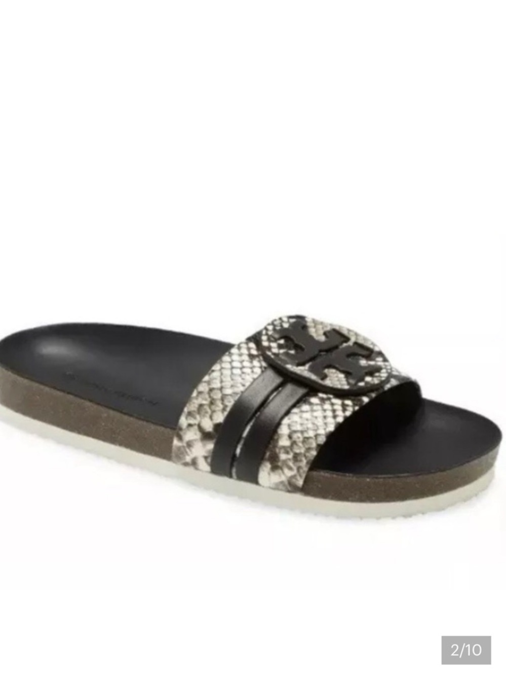 Tory Burch Anatomic Roccia Logo Slide Sandal - 9